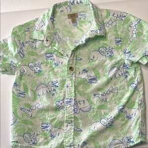 AEX Kids Dinosaur Print Shirt - Green